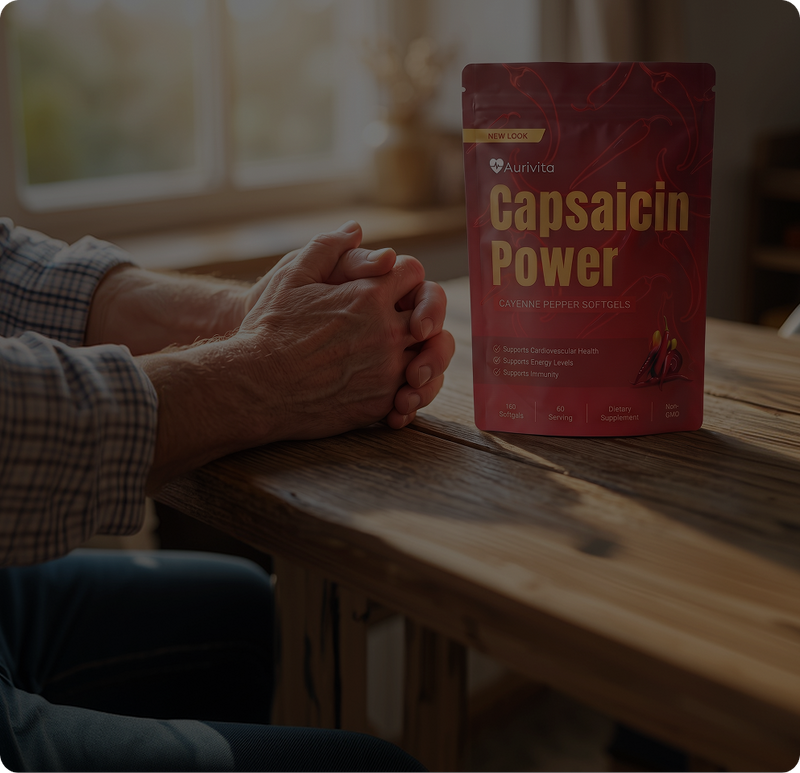Aurivela Capsaisín Kraftur glas með cayenne-pipar